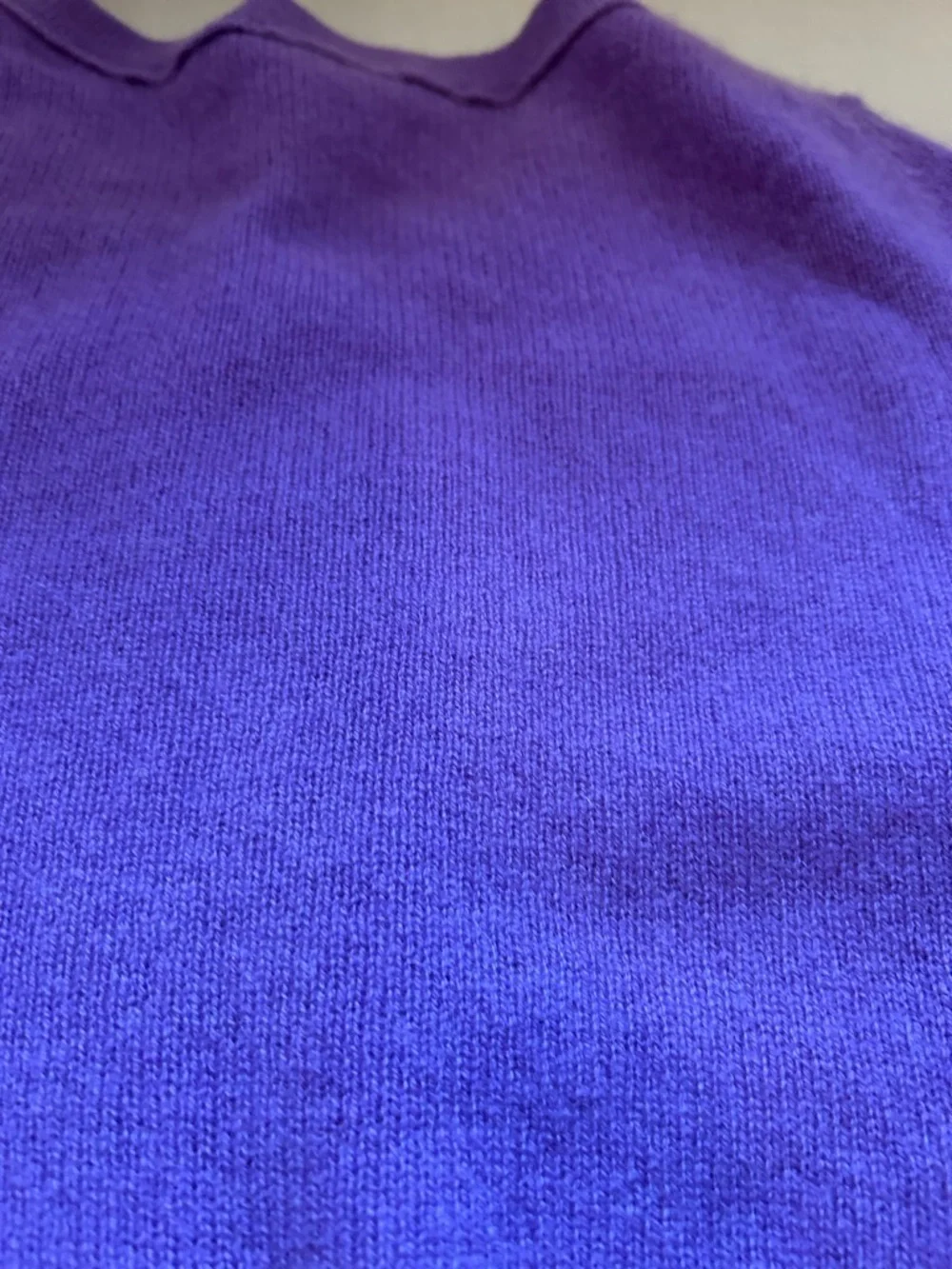 White + Warren Cashmere Purple Button Cardigan Size Small - Picture 9 of 9